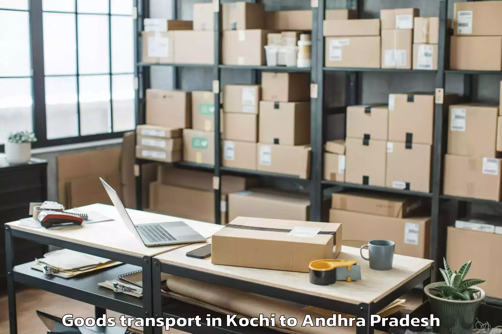 Leading Kochi to Gudlavalleru Goods Transport Provider